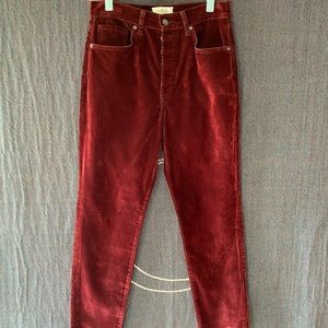 Free People Stella Velvet High Rise Skinny Jeans